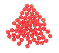 Milisten 100 Pezzi Mini Pomodori Simulazione Realistica Miniature Giocattoli Alimentari per Casa delle Bambole Accessori Frutta Finti per Giochi di Ruolo Educativi