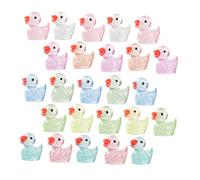 Milisten 100 Pezzi Miniature Resin Ducks Glow In The Dark Mini Animals Figures For Garden Micro Landscape DIY Craft Decorations