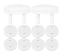 Milisten 10pezzi Copriprese Di Ragazzo Ragazza Ragazza in Plastica Protezioni Per Prese Elettriche Isolanti Inodore Sicuro Per Ragazzo e Animali Domestici Anello Di Estrazione Manuale