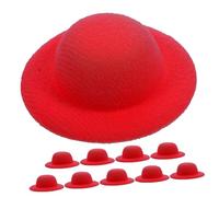 Milisten 10pezzi Miniature Hats Felt Material Small Decorative Doll Hats for Crafts Room Decor and Accessory Making for Miniature Houses and Creative Projects Diameter