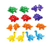 Milisten 13 Pezzi Giocattolo Didattico Per Ragazzo Ragazza Forma Di Rettile Preistorico Gioco Di Abbinamento e Ordinamento Lettere Per Sviluppo Cognitivo e Coordinazione Mano-occhio Adatto