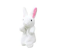 Milisten 1pezzi Peluche Forma Coniglio Marionetta Per Raccontare Accessorio Ruolo Per e Genitori Bianco Educativo Per Sviluppare e Relazioni