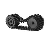 Milisten 1set Cingoli per Tank Rc con Ruote e Kit di Ingranaggi Parti di Ricambio per Modelli di Veicoli Cingolati Design Realistico per Costruzioni e Robot