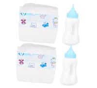 Milisten 1set Miniature Bottle Ornaments Bottles Diapers Realistic Kids Educational Toy for Showers and Role-playing Games Adorable Doll Accessories Bright Colors
