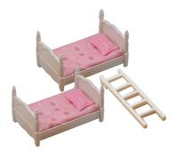 Milisten 1set Miniature Bunk Bed Per Casa Delle Bambole Mobili Miniatura Per Decorazioni Di Stanza Accessori Per Gioco e Micro Paesaggi Per Completi Di Stanza Delle Bambole