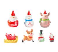 Milisten 1set Miniature Decorazioni Natalizie Statue Pupazzi Renne per e Decorazioni