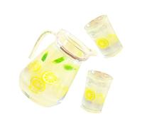 Milisten 1set Miniature Lemonade Pitcher e Bicchieri Resina Per Decorazioni Di Dollhouse Accessori Realistici Per Giocattoli Educativi e Collezionisti Totalità