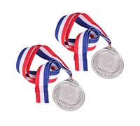 Milisten 2 Medaglie Metallo con per Vincitori Medaglie Secondo Premio con Design per Competizioni e Giochi Sportivi