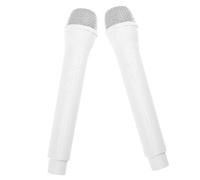 Milisten 2 Pezzi Di Microfono Simulato Finto Portatile Per Vlogging Giocattolo Per Microfono Realistico Finto Microfono Finto Microfono Finto Microfono Bianco Abs