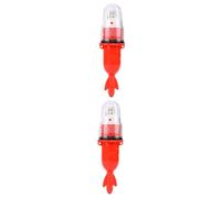 Milisten 2 Pezzi Pesce Leggero LED Versatile Esca da Pesca Leggera Esca per Pescare Profondo acquafresh Flash Fotografico Luce da Pesca Subacquea luci per reti da Pesca plastica Rosso