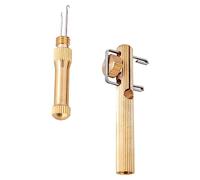 Milisten 2 Pezzi Strumento per Nodi da Pesca Rame Attrezzo Manuale Portatile per Legare con Nodi Rapidi Accessorio Multifunzione per Pesca Facile e Veloce