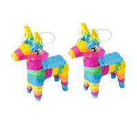 Milisten 2 Pinata Messicana Forma Asinello Decorazione Compleanno con Riempimento Caramelle Cioccolatini e Mini Giochi Decorazione Handmade per Party