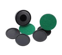 Milisten 2 set Dischi per Hockey da Tavolo in Plastica con Puck Neri e Panni in Accessori Sostitutivi per Tavolo Mini Hockey da Scivolamento Liscio e Duraturo