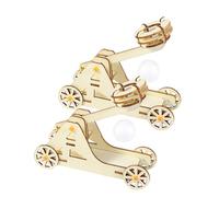 Milisten 2 Set Kit Trebuchet in Legno per Catapulta da Scrivania Gioco Stem per Esperimenti Scientifici ed Educazione Ingegneristica Facile da Assemblare per Apprendimento e Divertimento
