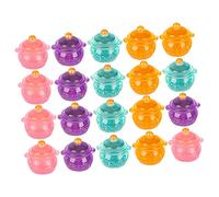 Milisten 20pezzi Miniature Stew Pot Mini Cookware Per Decorazioni e Giocattoli Per Accessori Creativi Per Case