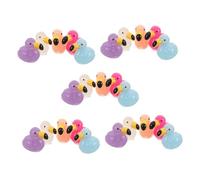 Milisten 25pezzi Miniature Flamingo Statues Resin Tiny Flamingo Figurines for Fairy Gardens Dollhouses Cakes and Aquariums for Tropical