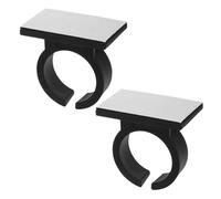 Milisten 2pezzi Clip Porta Microfono in Plastica Resistente Con Supporto Mic Flag Per Interviste Portatile Per Presentatori Tv e Radio Facile Da Montare e Trasportare