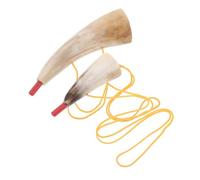 Milisten 2pezzi Corno Vichingo da Bere Corno da Suonare Vichingo Tromba di Bue per Halloween Cosplay Festival e Celebrazioni