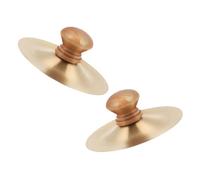 Milisten 2pezzi Cymbals Strumento Musicale Per Ragazza Ottimo Per Danze Feste e Attività Ricreative Strumenti Percussivi Rame e Legno Musicale Dei Piccoli