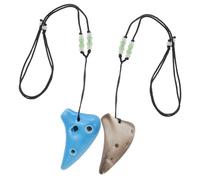 Milisten 2pezzi Ocarina Professionale Ceramica Di Collane Per Musicisti Strumento Musicale Facile Da Giocare Per Adulti Colori e Per Amanti Della Musica