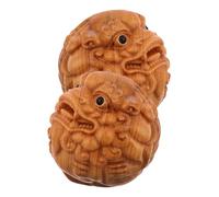 Milisten 2pezzi Palla Massaggiante in Legno Di Cipresso Rupestre Per Esercizi Manuali Palla Per Trigger Point e Massaggi Profondi Alle Mani Attrezzatura Per Allenamento Muscolare