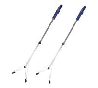 Milisten 2pezzi Pinza Raccogli Rifiuti Pieghevole in Lega Di Alluminio Leggera e Resistente Strumento Ergonomico Per Raccolta Spazzatura Domestica e Pulizia Esterna