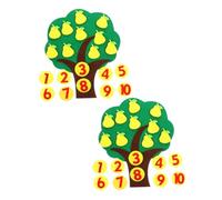 Milisten 2sets Numeri Sull'albero in Tessuto Giocattoli Forma di Pere per Ragazzo Ragazza Piccoli Centri Matematici per Scuola Dell'infanzia Giochi Educativi