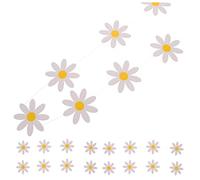 Milisten 3 Ghirlanda da con Bandierine Margherita per Decorazioni Compleanno Bambina Striscione Appendibile Riutilizzabile per Party e Foto Bianco Facile da Installare