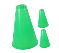 Milisten 3 Pezzi Megafono da in Plastica Verde Amplificatore Vocale Portatile in PP per Eventi Sportivi Accessorio Rumoroso per Esterni e Giochi di Gruppo