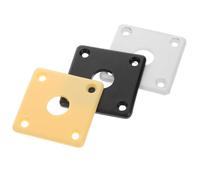 Milisten 3 Pezzi Piastra Jack Curva per Chitarra Elettrica da Bianco Nero e Compatibile con Diverse Marche Facile Installazione e Resistente
