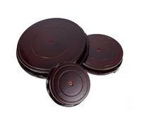 Milisten 3 Pezzi Supporti Legno Girevoli per Vasi e Brocche Base Decorativa Naturale per e Negozio Stabile e Versatile per Esposizione e Oggetti