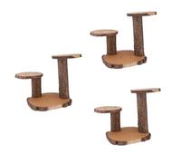 Milisten 3 Pezzi Supporto per Piante in Legno Naturale Portavaso Balcone Resistente e Decorativo Base Espositore Multifunzionale per e Oggetti Darredo per e Negozi