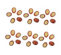 Milisten 30 Mini Egg Model Realistic Imitation Boiled Egg Halves For Pretend Play Dollhouse Kitchen Decor Educational Food Toy Portable And Safe For Imaginative Role Playing
