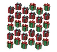 Milisten 30 Miniature Resin Christmas Boxes Ornate Dollhouse Decorations For Holiday Crafts And Unique Presents