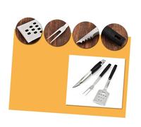 Milisten 3pezzi Barbecue in Acciaio Resistente Borsa Pinza Forchettone Strumento Inclusi Accessori Per Barbecue All Aperto e Grigliata