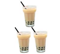 Milisten 3pezzi Miniature Tea Props for Dollhouse Realistic Design Lightweight Drinking Models Kitchen Accessories for Miniature Scenes