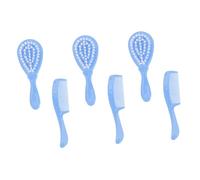 Milisten 3sets Pettine per Ragazzo Ragazza Ragazza Spazzola per Pulizia della Testa Setola Fine e Delicata per Bagnetto dei Ragazzo Leggero e Facile da Impugnare