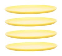Milisten 4 Pezzi Base per Vaso da Fiori Pentole da Giardino Vassoio per Piante Sottovaso Sottovasi per Piante Pentola Vassoio Rotondo Circolare Piatti di Fiori Base di Fiori Plastica Giallo