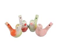 Milisten 4 Pezzi fischietto in ceramica Strumenti musicali per strumento per il birdwatching fischietto marino fischi di richiamo degli uccelli fischietti per uccelli in ceramica