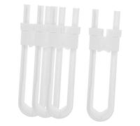 Milisten 4 pezzi Serrature Sicurezza per Armadi U-shape Blocca Sportelli Cassetti e Guardaroba Protezione Facile Installazione Attrezzi e Ufficio