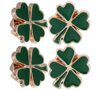 Milisten 4 Pezzi St. Patricks Day Enamel Four Leaf Shamrock Green Spiro Green Pick Per Women St Patricks Day Jewelry Holiday Presents