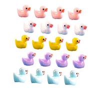 Milisten 40 Miniature Resin Ducks per Bonsai e Giardino Decorazioni Creative Resina Figurine Miniaturizzate Gialle per Casa Paesaggio e Progetti DIY