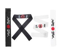 Milisten 4pezzi Fasce Elastiche Giapponesi Headband Multifunzionali Per Allenamento Karate Decorazioni Per e Cosplay Comfort e