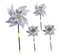 Milisten 4pezzi Girandola Riflettente Mulino a Vento Decorativo a Forma Animale per Cortile e Giardino