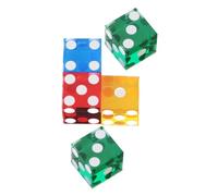 Milisten 5 Dadi Acrilici Trasparenti con Punti Angolari Dadi per Giochi da Tavolo Scommesse e Bar Resistenti e Compatti per Intrattenimento e Insegnamento Colore Colore Casuale
