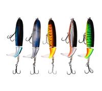 Milisten 5 Esche Galleggianti da Hard Swimbait in Plastica Colorata Richiamo Bionico con Realistico per e Salata Resistente e