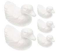 Milisten 5 Pezzi di Palline di Schiuma a Forma di Anatra, Materiale Sicuro in Polistirene Espanso per Decorazioni Fai da Te, Ornamenti Animali per Lavoretti Creativi e Feste Tematiche