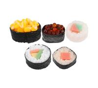 Milisten 5 Pezzi sushi cibo artificiale da esposizione cibo falso cibi falsi decorazione floreale del tavolo sushi oggetti di scena per l'esposizione di cibo prop cibo pvc