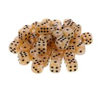 Milisten 50 Dadi da Gioco Tondi con Angoli Arrotondati per Feste Giochi da Tavolo e Lezioni di Matematica con Finitura Perlata Elegante
