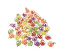 Milisten 50 Pendenti per Braccialetti in Vetro con Fette di Frutta Colorate Resistenti e Resistenti Sbiadimento per Creazioni DIY di Orecchini Collane Bracciali e Portachiavi